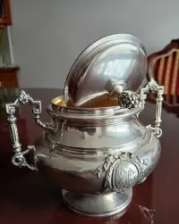 Srebrna cukiernica bomboniera antyk Flamand&Fils 406 g — ujęcie 5