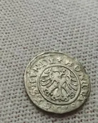 Srebrna moneta Polska Półgrosz koronny 1509r. Kraków , Zygmunt I Stary - bardzo ładny stan — ujęcie 4