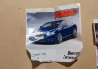 stare obrazki z gumy turbo samochody, zestaw 5 sztuk — ujęcie 2