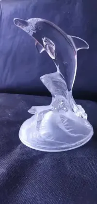 Stare szkło kryształowy delfin 15,5 cm — ujęcie 2