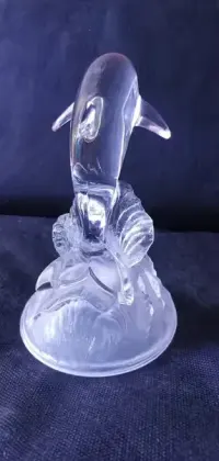 Stare szkło kryształowy delfin 15,5 cm — ujęcie 3
