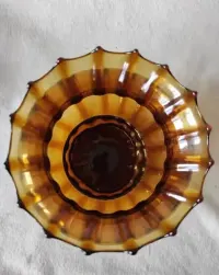Stary miodowy wazon szklany Art Deco — ujęcie 2