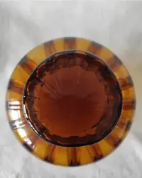 Stary miodowy wazon szklany Art Deco — ujęcie 3