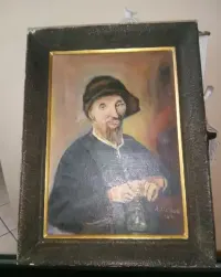 Stary obraz olej płótno Feliks Lambert Liszewski — ujęcie 2