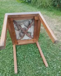 Stary taborek siedzisko, podnóżek Vintage. — ujęcie 5