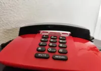 Stary telefon vintage retro prl space age — ujęcie 2