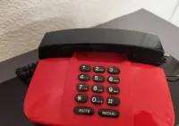 Stary telefon vintage retro prl space age — ujęcie 3
