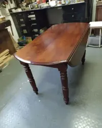 Stół BIEDERMEIER -klapiak mahoń XIX w. — ujęcie 2