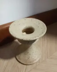 Świecznik ceramiczny naturalny piaskowy — ujęcie 2