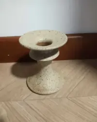 Świecznik ceramiczny naturalny piaskowy — ujęcie 4