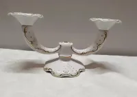 Świecznik Metzler & Ortloff  porcelana złocona — ujęcie 2
