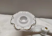 Świecznik Metzler & Ortloff  porcelana złocona — ujęcie 5