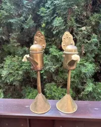 Świecznik mosiężny wys 37 cm — ujęcie 2
