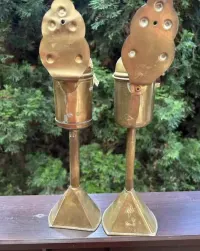 Świecznik mosiężny wys 37 cm — ujęcie 3