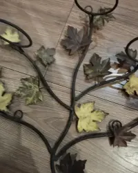 Świecznik wiszący vintage liść klonu — ujęcie 2