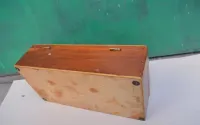 szkatulka skrzynka drewniana  prl  34,5x18x9,5 — ujęcie 5