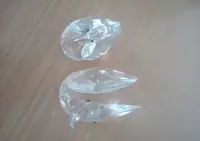 Szklane, kryształowe figurki. Łabędzie. Styl Swarovski. — ujęcie 5