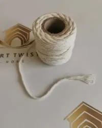 Sznurek bawełniany do makramy 100% bawełna 3MM 20M NATURALNY — ujęcie 2