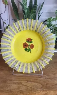Talerz PRL na owoce-chleb plastik 70 — ujęcie 5