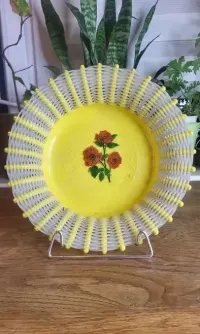 Talerz PRL na owoce-chleb plastik 70 — ujęcie 2