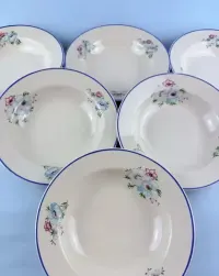 Talerze głębokie 6 szt kwiaty porcelit wzór kwiatowy tułowice 6 szt — ujęcie 4