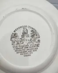 Talerze Obiadowe  Angielska porcelana  Głębokie Old Englisch Village W — ujęcie 5