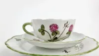 Trio porcelanowe Hutschenreuther filiżanka spodek i talerzyk Vintage — ujęcie 2
