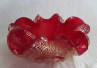 Unikalny, szklany "półmisek" Murano Barovier & Toso,/zloty adwenturyn/ — ujęcie 3