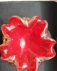 Unikalny, szklany "półmisek" Murano Barovier & Toso,/zloty adwenturyn/ — ujęcie 4