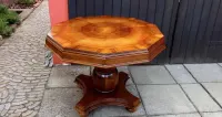 Unikat Dziesięciokątny Stół Stolik Kawowy Orzech Biedermeier Art Deco Antyk — ujęcie 2