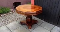 Unikat Dziesięciokątny Stół Stolik Kawowy Orzech Biedermeier Art Deco Antyk — ujęcie 3