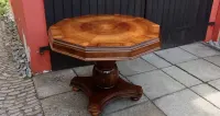 Unikat Dziesięciokątny Stół Stolik Kawowy Orzech Biedermeier Art Deco Antyk — ujęcie 4