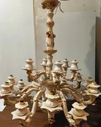 UNIKAT! Żyrandol Capodimonte Ceramiche Cavalli 18-ramienny Bassano — ujęcie 2
