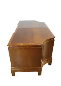 Unikatowe, potężne biurko art - deco w orzechu po renowacji / dwustronne — ujęcie 5