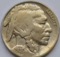USA 5 centów 1930 - indianin z piórami i bizon — ujęcie 3
