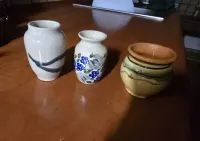 Wazony ceramiczne Włocławek prl 3 sztuki ręcznie malowane polecam — ujęcie 2