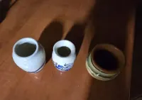 Wazony ceramiczne Włocławek prl 3 sztuki ręcznie malowane polecam — ujęcie 3