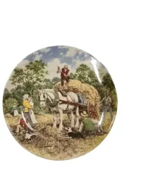 Wedgwood Kolekcjonerski Talerz Angielska Porcelana Wieś Konie — ujęcie 2