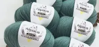 Wełna zielona Alpaca  7 zł. za 50 g. — ujęcie 4
