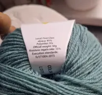 Wełna zielona Alpaca  7 zł. za 50 g. — ujęcie 3