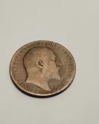 Wielka Brytania One Penny ( 1 pens ) 1910r. Edward VII — ujęcie 4