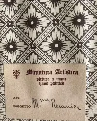 Włoska miniatura „Miniatura Artistica” – gwasz ręcznie malowany, lata 60.–80. — ujęcie 5