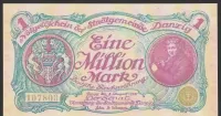 Wolne Miasto Gdańsk 1 milion marek 1923 — ujęcie 3