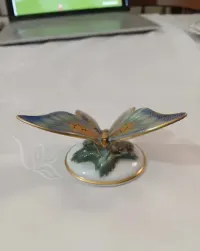 Wyjątkowy porcelanowy motyl Rosenthal, antyk - 1936r - ręczne złocenia — ujęcie 5