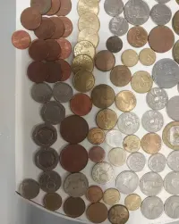 Zagraniczne monety różne ponad 100 szt — ujęcie 5