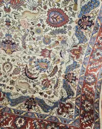 70 letni Isfahan Lahore - Perski dywan z połowy ub. wieku 136 x 210cm — ujęcie 3