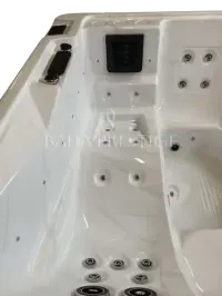 Balia ogrodowa Akrylowa Jacuzzi SPA WiFi Balboa Hydromasaż Hot Tub LED Całoroczna Nowoczesna Premium Ogrzewanie Hybrydowe Kompozyt — ujęcie 4