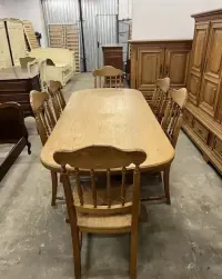Dębowy stół z 6 krzesłami/lite drewno/Raty — ujęcie 2