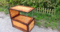 Designerski barek / komoda w stylu Art Deco – fornir czeczotowy, wysoki połysk /vintage — ujęcie 2