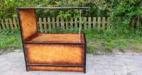 Designerski barek / komoda w stylu Art Deco – fornir czeczotowy, wysoki połysk /vintage — ujęcie 3